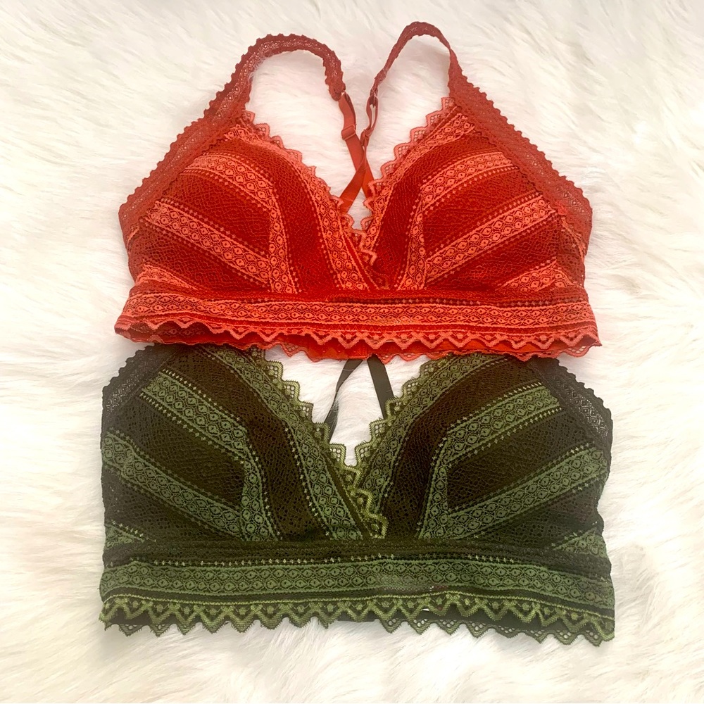 No Boundaries 2 Lace Crossback Bralettes